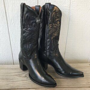 Dan Post Maria Womens Black Napalino Leather Western Snip Toe Boots 11 M DP3200